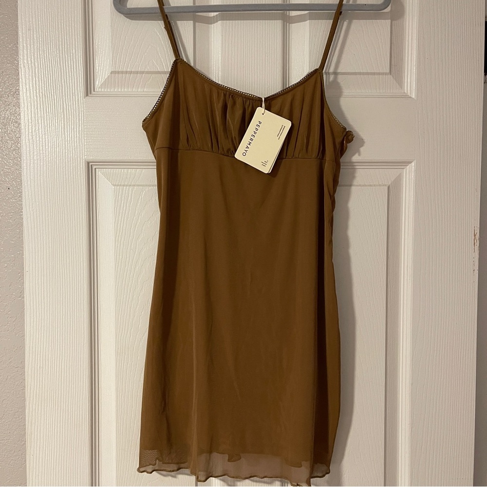 Peppermayo Mesh Slip Dress